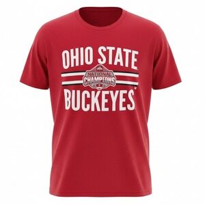 BreakingT Ohio State Buckeyes T-Shirt Men M Red 2024 National Champions Graphic